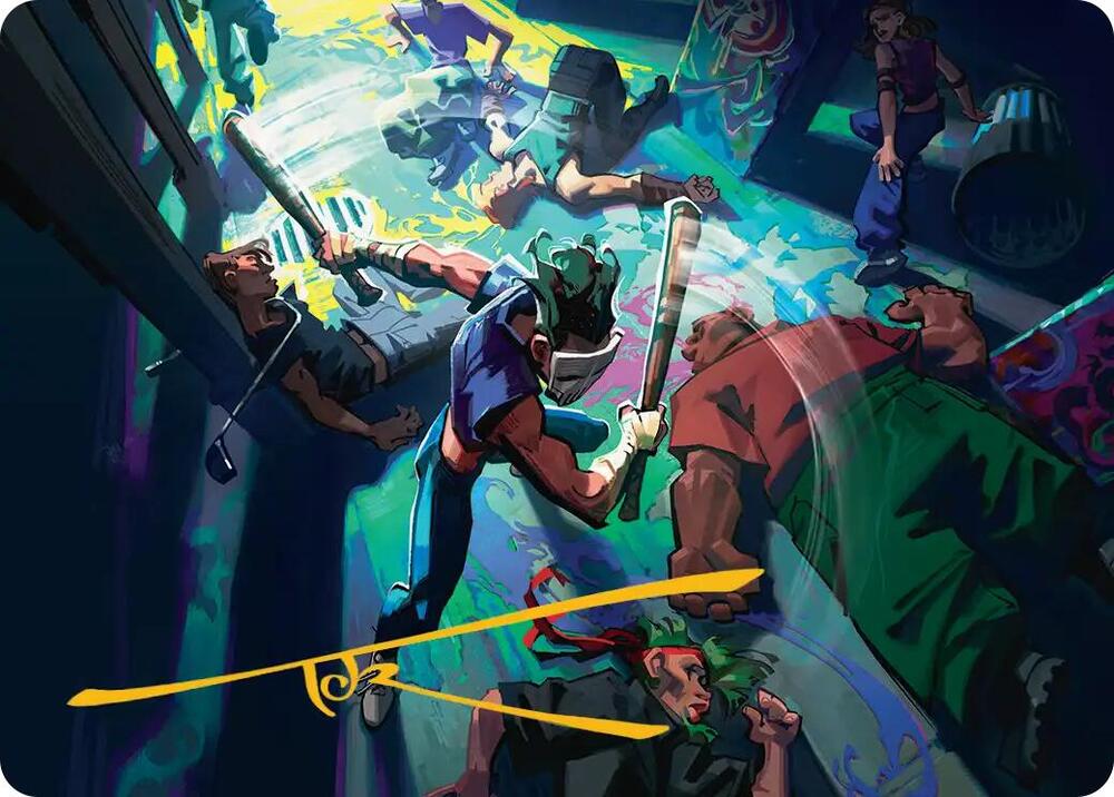Pain 101 Art Card (Gold-Stamped Signature), Art Series: Teenage Mutant Ninja Turtles 6