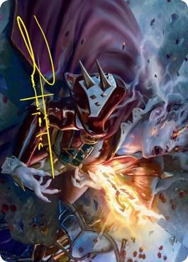 Flame-Blessed Bolt Art Card (Gold-Stamped Signature), Art Series: Innistrad: Crimson Vow 44