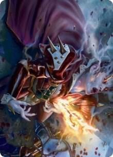 Flame-Blessed Bolt Art Card, Art Series: Innistrad: Crimson Vow 44