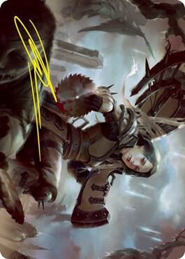 Sawblade Slinger Art Card (Gold-Stamped Signature), Art Series: Innistrad: Crimson Vow 54