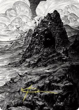 Mountain Art Card (Gold-Stamped Signature), Art Series: Innistrad: Crimson Vow 80