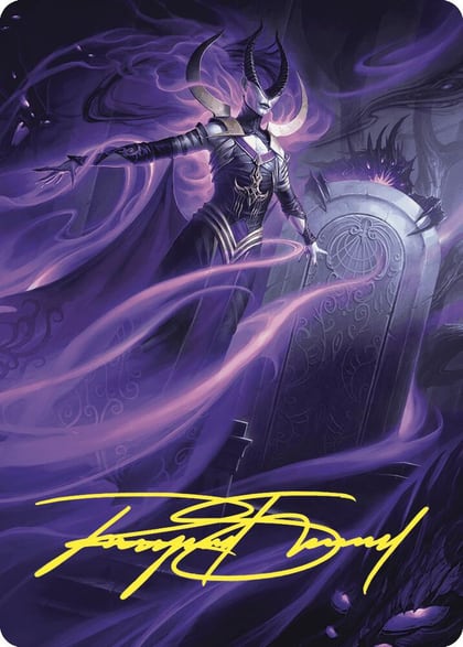Ashiok, Wicked Manipulator Art Card (10/81) (Gold-Stamped Signature), Art Series: Wilds of Eldraine 10
