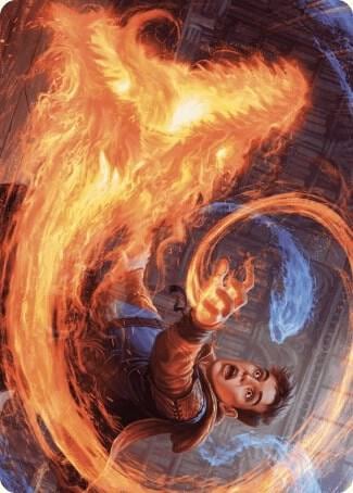 Frantic Firebolt Art Card, Art Series: Wilds of Eldraine 16