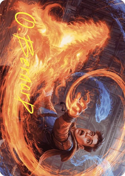 Frantic Firebolt Art Card (Gold-Stamped Signature), Art Series: Wilds of Eldraine 16