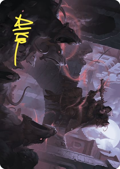 Gnawing Crescendo Art Card (Gold-Stamped Signature), Art Series: Wilds of Eldraine 17