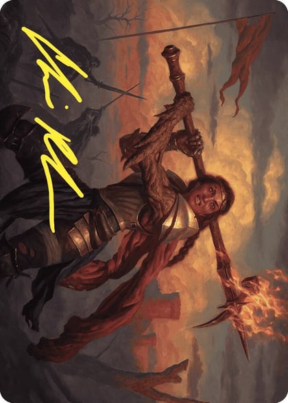 Imodane, the Pyrohammer Art Card (Gold-Stamped Signature), Art Series: Wilds of Eldraine 18