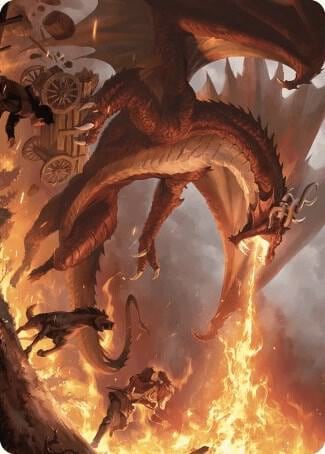 Realm-Scorcher Hellkite Art Card, Art Series: Wilds of Eldraine 19