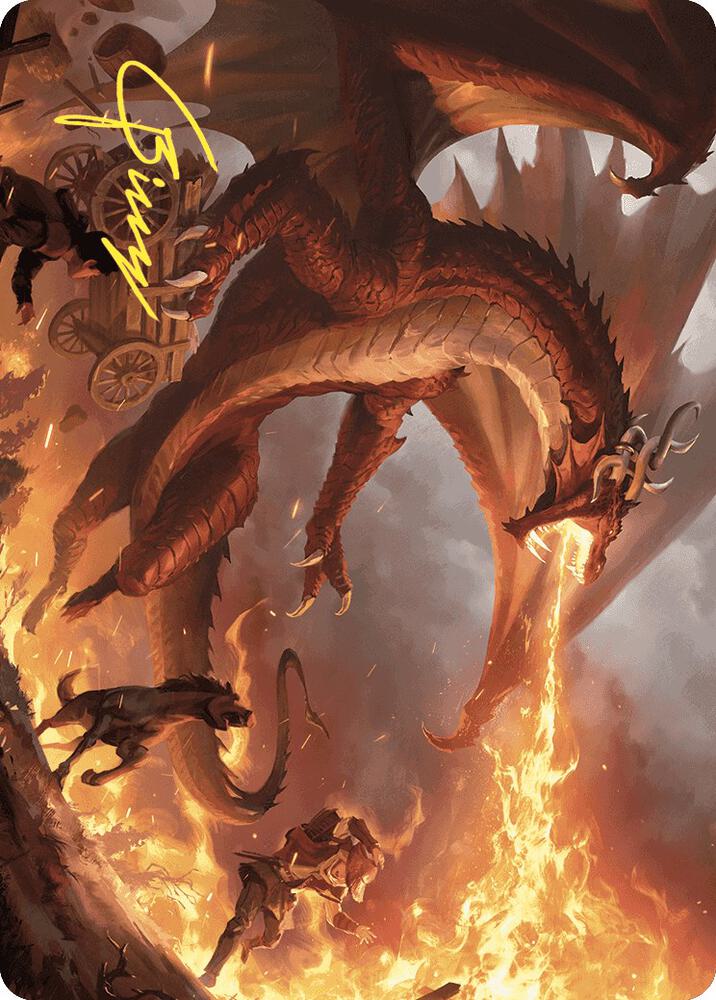 Realm-Scorcher Hellkite Art Card (Gold-Stamped Signature), Art Series: Wilds of Eldraine 19