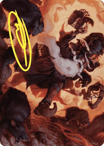 Tattered Ratter Art Card (Gold-Stamped Signature), Art Series: Wilds of Eldraine 20