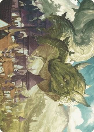Beanstalk Wurm Art Card, Art Series: Wilds of Eldraine 23