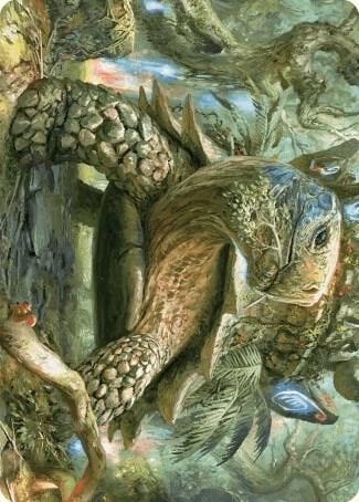 Blossoming Tortoise Art Card, Art Series: Wilds of Eldraine 24