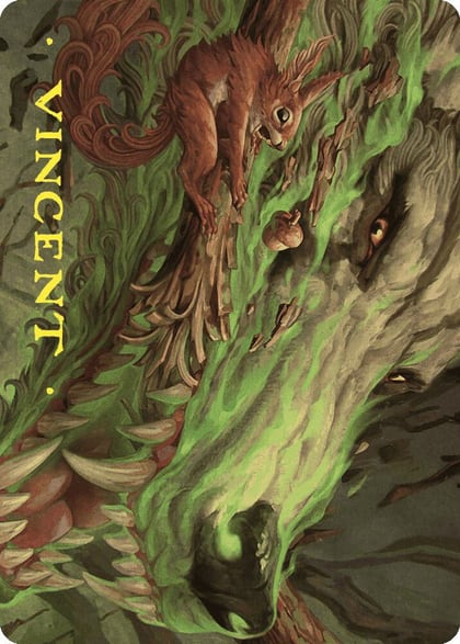 Leaping Ambush Art Card (Gold-Stamped Signature), Art Series: Wilds of Eldraine 26