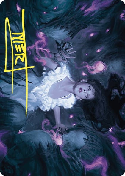 Neva, Stalked by Nightmares Art Card (Gold-Stamped Signature), Art Series: Wilds of Eldraine 30