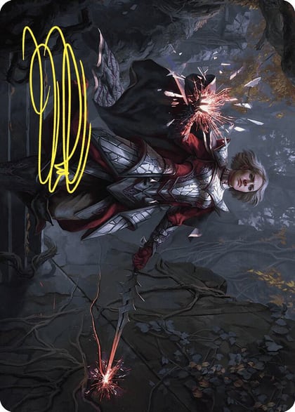 Rowan, Scion of War Art Card (31/81) (Gold-Stamped Signature), Art Series: Wilds of Eldraine 31