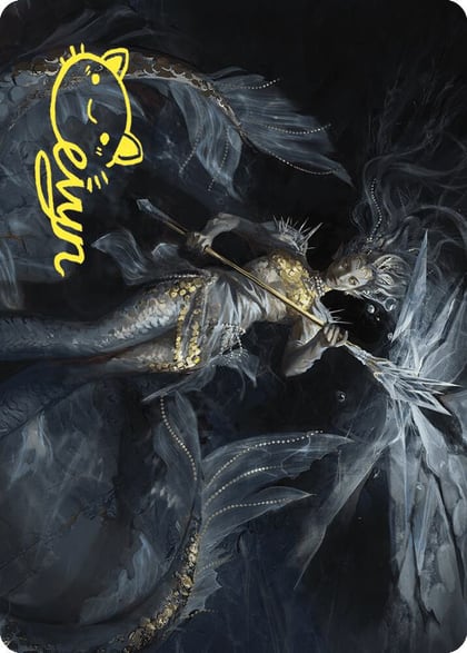 Sharae of Numbing Depths Art Card (Gold-Stamped Signature), Art Series: Wilds of Eldraine 32