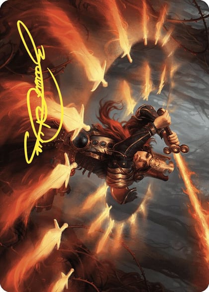 Heartflame Duelist Art Card (Gold-Stamped Signature), Art Series: Wilds of Eldraine 38