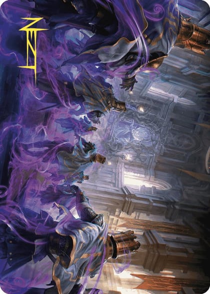 Eerie Interference Art Card (Gold-Stamped Signature), Art Series: Wilds of Eldraine 4