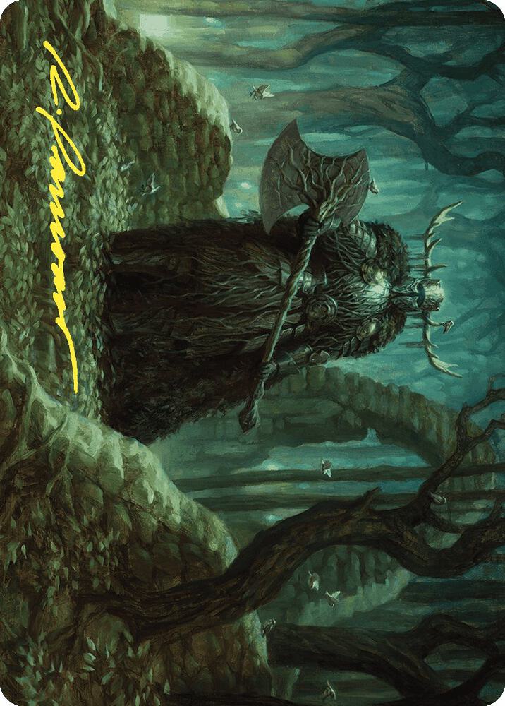 Mosswood Dreadknight Art Card (Gold-Stamped Signature), Art Series: Wilds of Eldraine 40