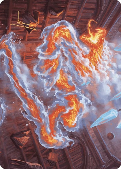 Scalding Viper Art Card (Gold-Stamped Signature), Art Series: Wilds of Eldraine 41