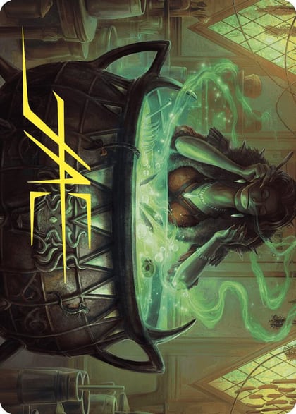 Agatha's Soul Cauldron Art Card (Gold-Stamped Signature), Art Series: Wilds of Eldraine 42