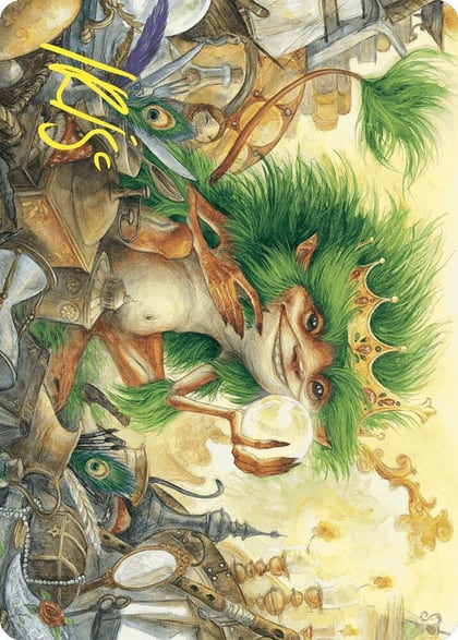 Knickknack Ouphe Art Card (Gold-Stamped Signature), Art Series: Wilds of Eldraine 50