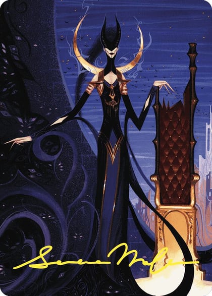 Ashiok, Wicked Manipulator Art Card (57/81) (Gold-Stamped Signature), Art Series: Wilds of Eldraine 57