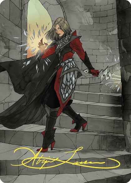 Rowan, Scion of War Art Card (59/81) (Gold-Stamped Signature), Art Series: Wilds of Eldraine 59