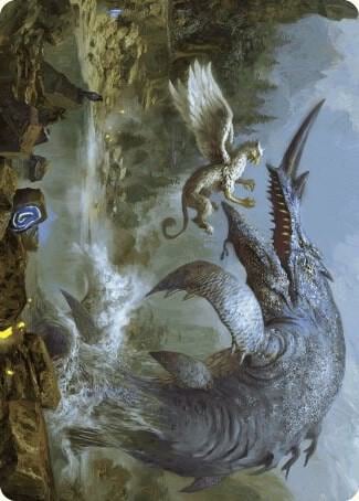 Horned Loch-Whale Art Card, Art Series: Wilds of Eldraine 6