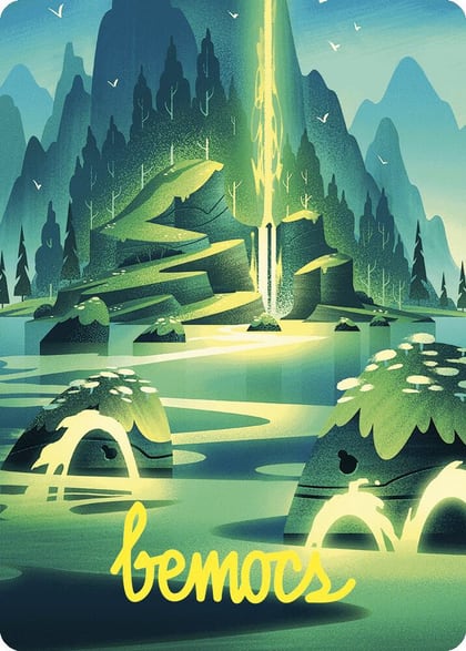 Leyline of Abundance Art Card (Gold-Stamped Signature), Art Series: Wilds of Eldraine 73