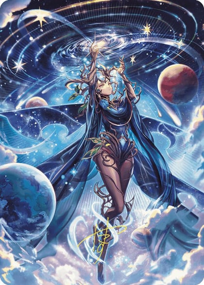 Omniscience Anime Art Card (Gold-Stamped Signature), Art Series: Wilds of Eldraine 78