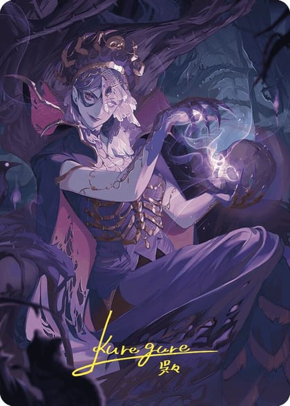 Necropotence Art Card (Gold-Stamped Signature), Art Series: Wilds of Eldraine 80