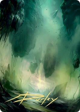 Swamp Art Card (13/81) (Gold-Stamped Signature), Art Series: Zendikar Rising 13