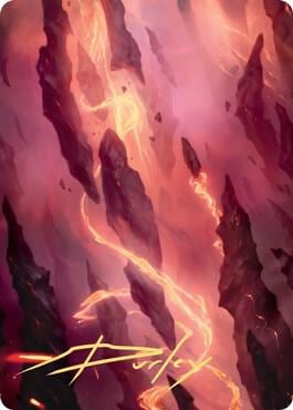 Mountain Art Card (16/81) (Gold-Stamped Signature), Art Series: Zendikar Rising 16