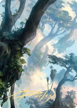 Forest Art Card (19/81) (Gold-Stamped Signature), Art Series: Zendikar Rising 19