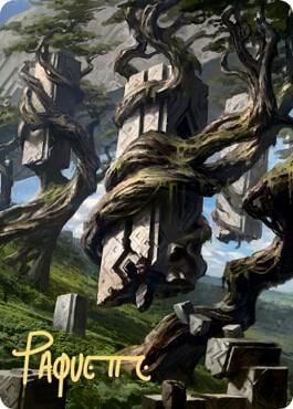 Forest Art Card (20/81) (Gold-Stamped Signature), Art Series: Zendikar Rising 20