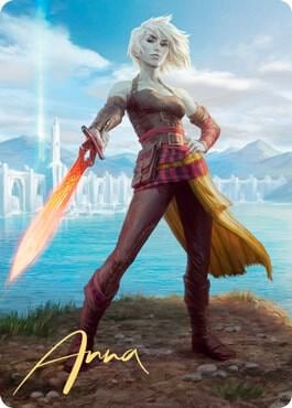 Nahiri, Heir of the Ancients Art Card (3/81) (Gold-Stamped Signature), Art Series: Zendikar Rising 3