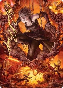 Nahiri, Heir of the Ancients Art Card (4/81) (Gold-Stamped Signature), Art Series: Zendikar Rising 4