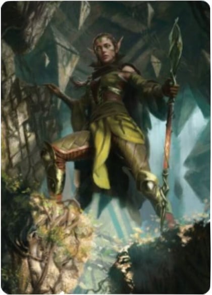 Nissa of Shadowed Boughs Art Card (5/81), Art Series: Zendikar Rising 5