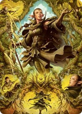 Nissa of Shadowed Boughs Art Card (6/81) (Gold-Stamped Signature), Art Series: Zendikar Rising 6