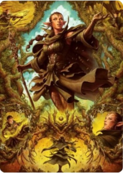 Nissa of Shadowed Boughs Art Card (6/81), Art Series: Zendikar Rising 6