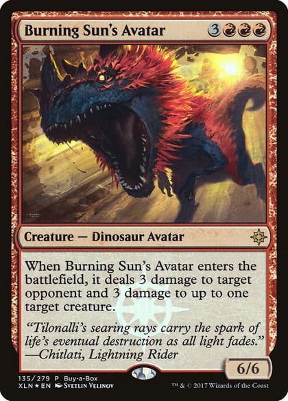 Burning Sun's Avatar, Buy-A-Box Promos 135
