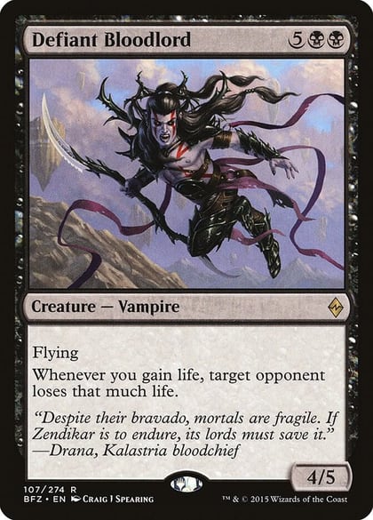 Defiant Bloodlord, Battle for Zendikar 107