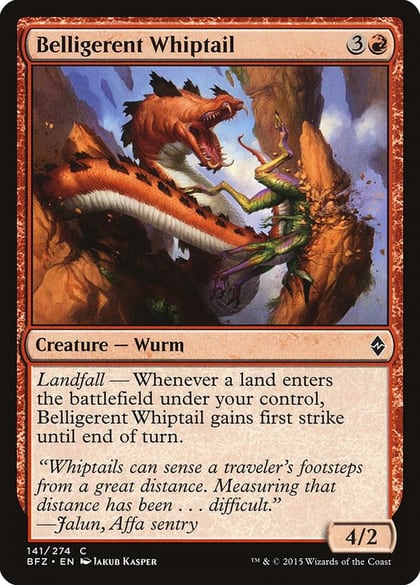 Belligerent Whiptail, Battle for Zendikar 141