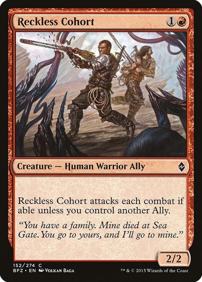 Reckless Cohort, Battle for Zendikar 152