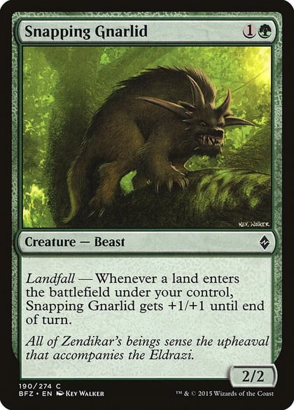 Snapping Gnarlid, Battle for Zendikar 190