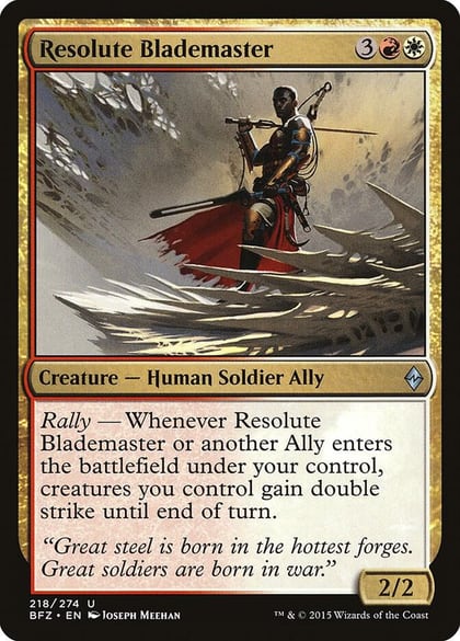 Resolute Blademaster, Battle for Zendikar 218