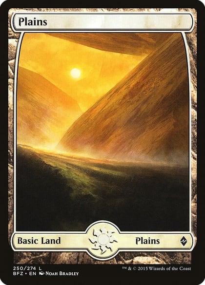 Plains (250) - Full Art, Battle for Zendikar 250