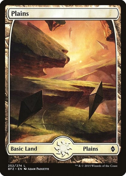 Plains (252) - Full Art, Battle for Zendikar 252
