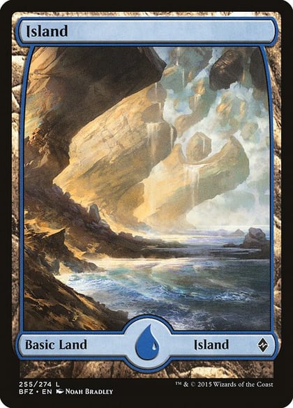 Island (255) - Full Art, Battle for Zendikar 255