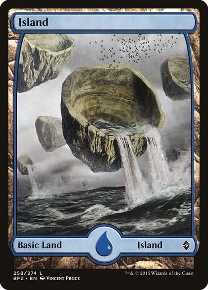 Island (258) - Full Art, Battle for Zendikar 258
